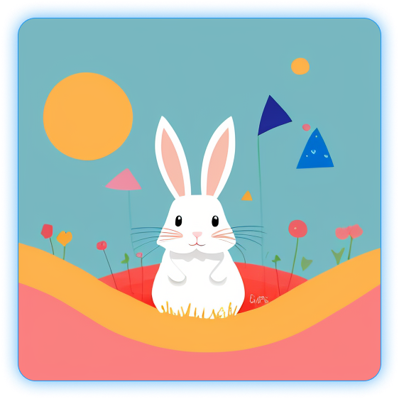 Abstract art of rabbit in field generated only in web app Arti AI: Create your art